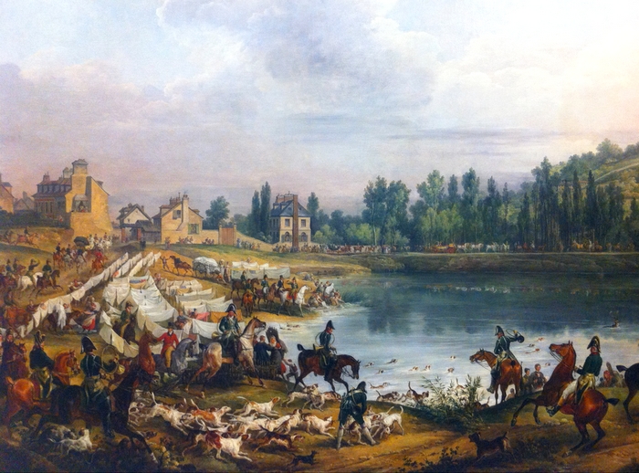 Chasse au daim pour la Saint-Hubert en 1818 dans les bois de Meudon - Société de Vènerie
